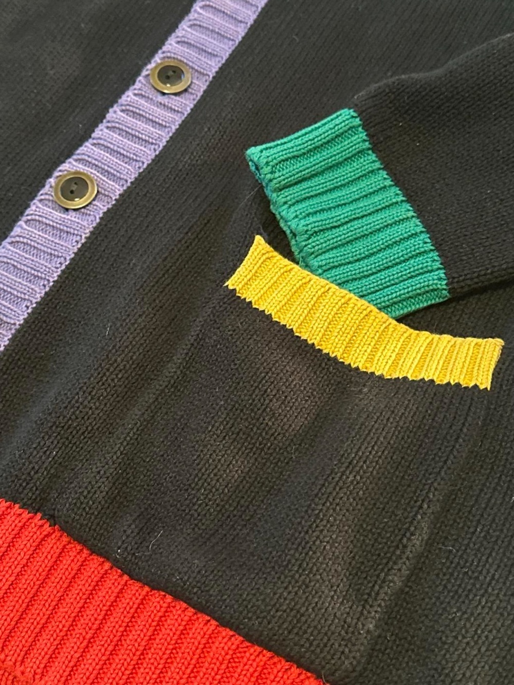 Vintage Liz Sport Colorblock Cardigan - Picture 3 of 5